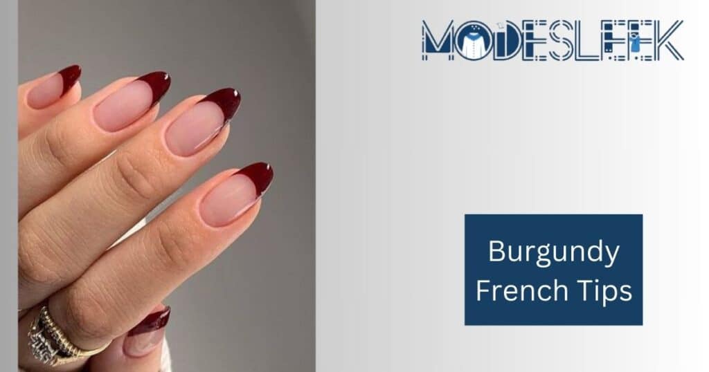 Burgundy French Tips