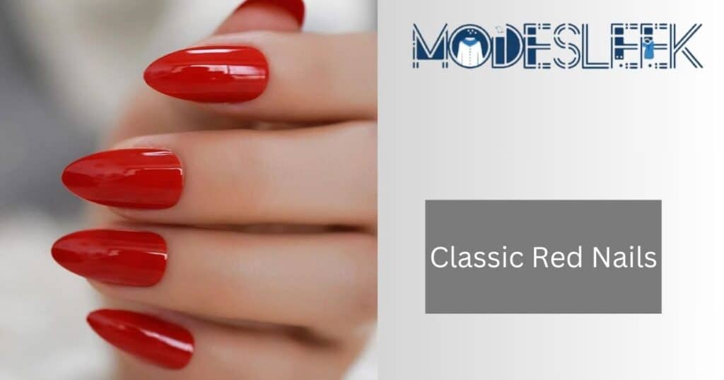 Classic Red Nails