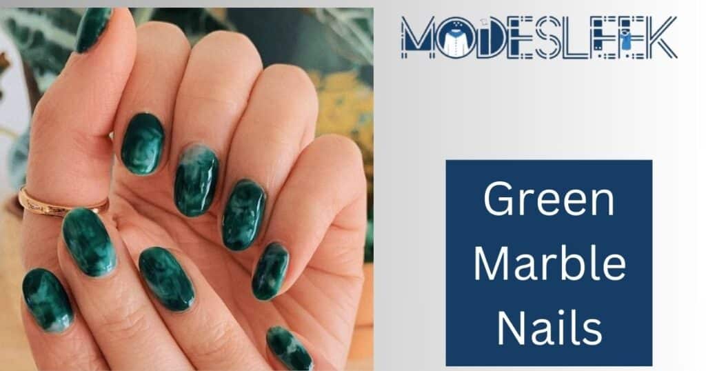 Green Marble Nails