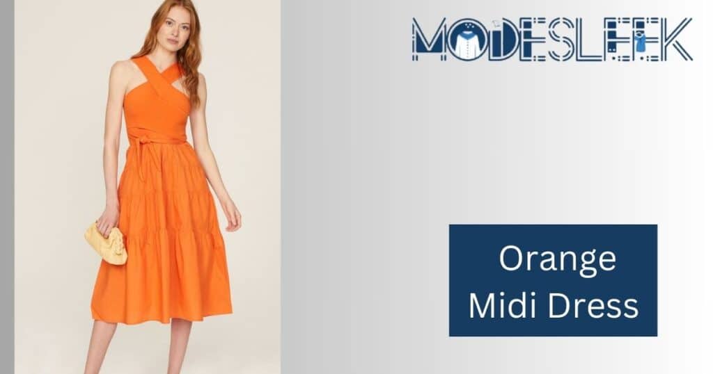 Orange Midi Dress