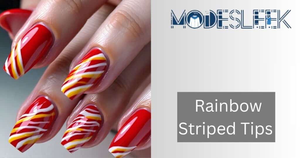 Rainbow Striped Tips