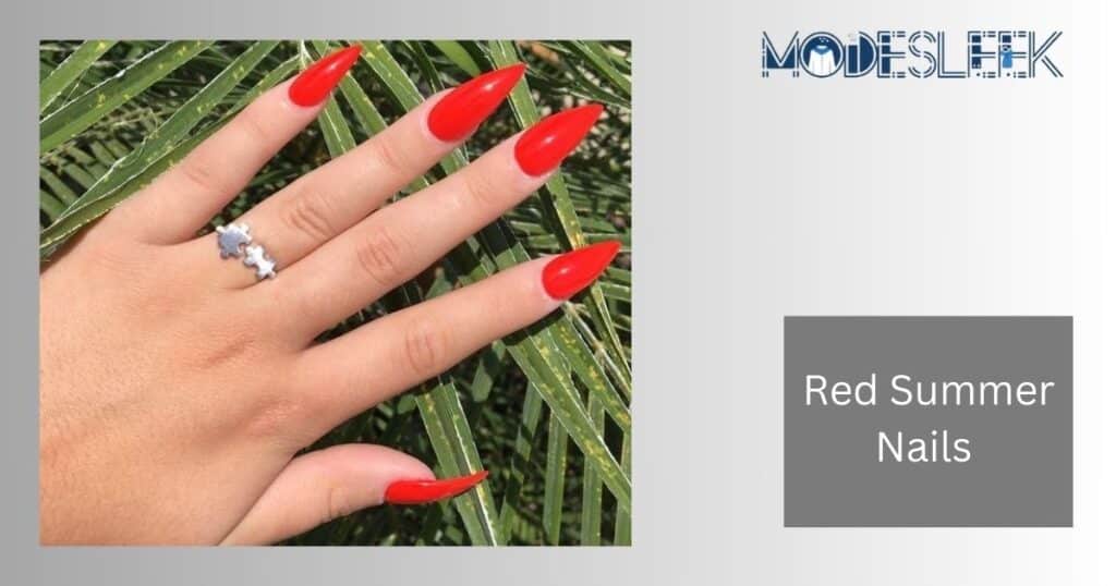 Red Summer Nails