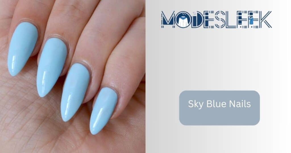 Sky Blue Nails