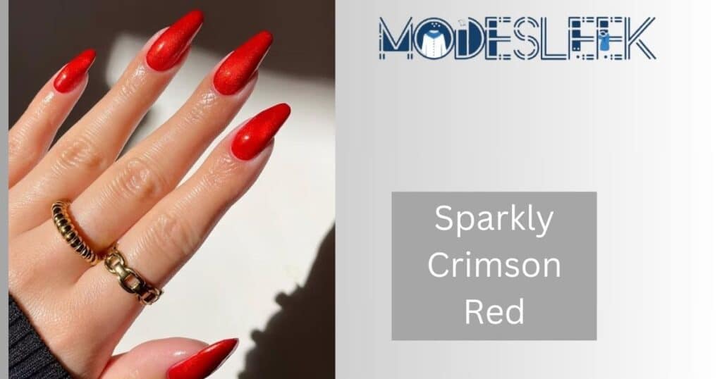 Sparkly Crimson Red