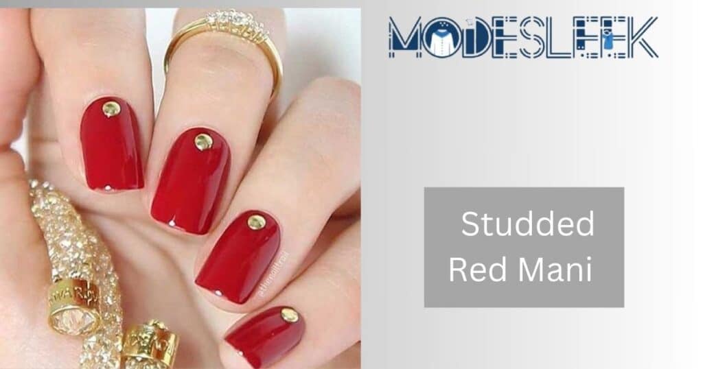 Studded Red Mani