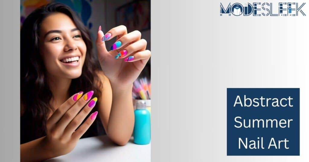 Abstract Summer Nail Art