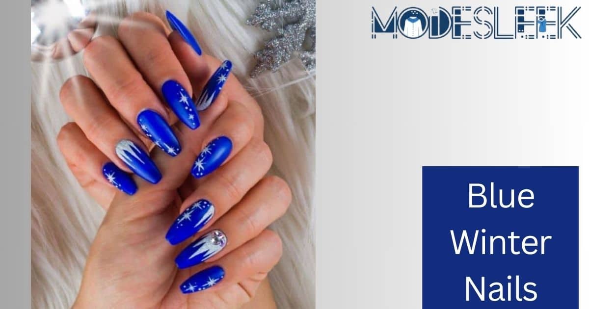 Blue Winter Nails