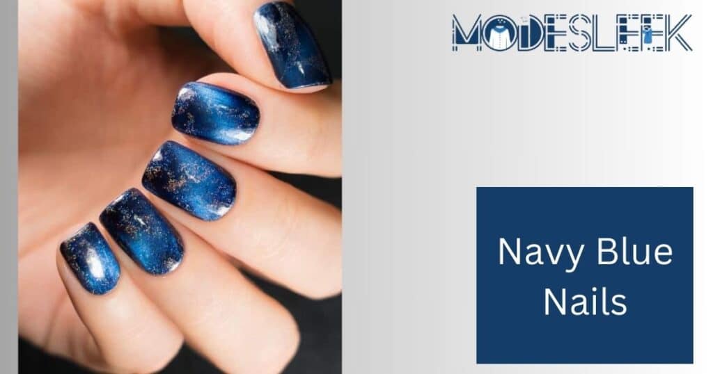 Bold Navy Blue Nails Designs for 2024