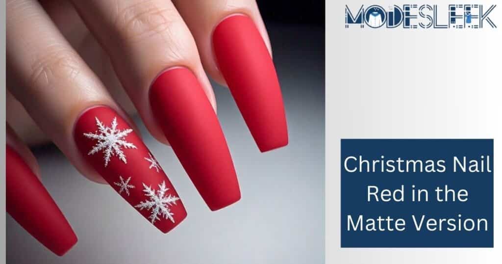 Christmas Nail Red in the Matte Version