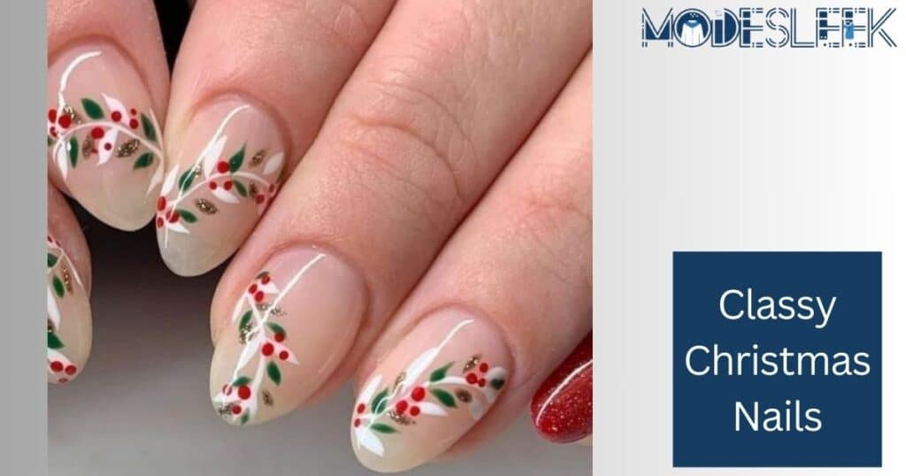 Classy Christmas nails