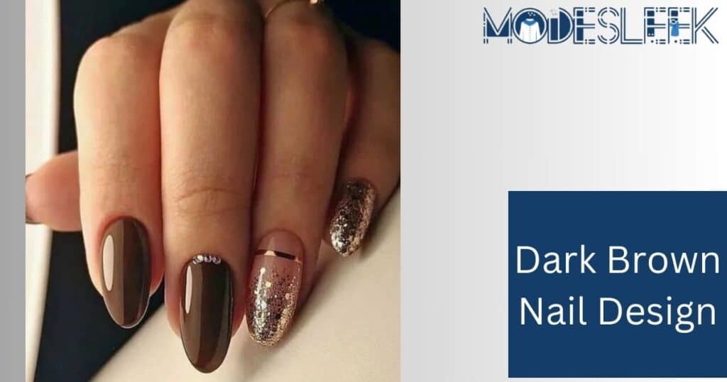 Dark Brown Nail Design