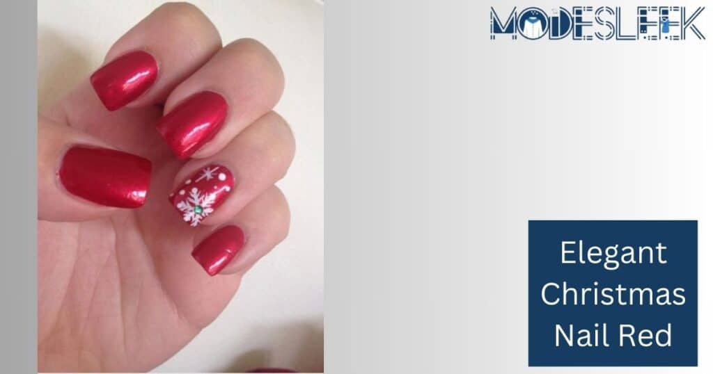 Elegant Christmas Nail Red