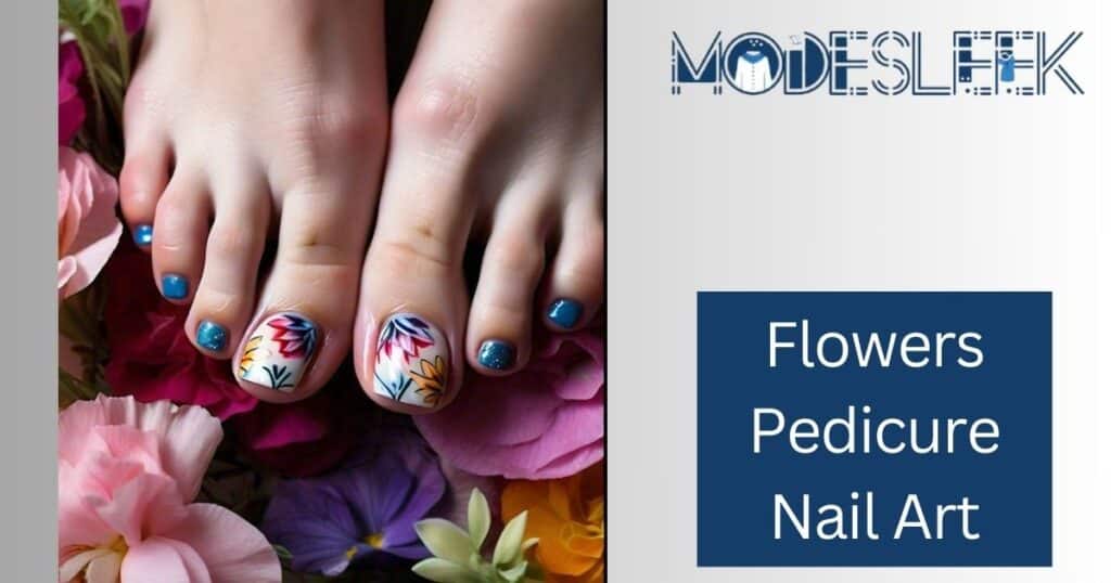 Flowers Pedicure Nail Art