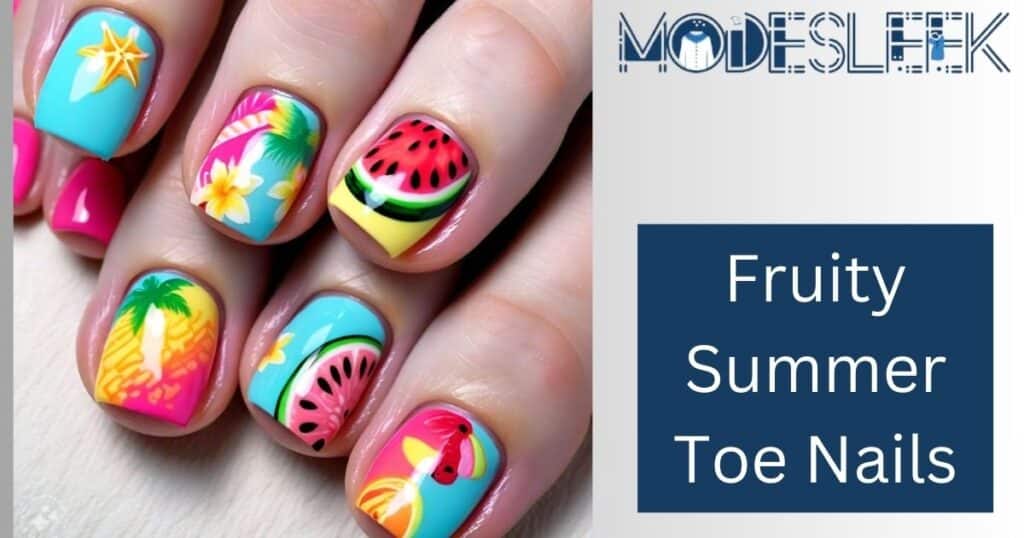 Fruity Summer Toe Nails