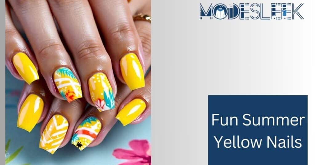 Fun Summer Yellow Nails