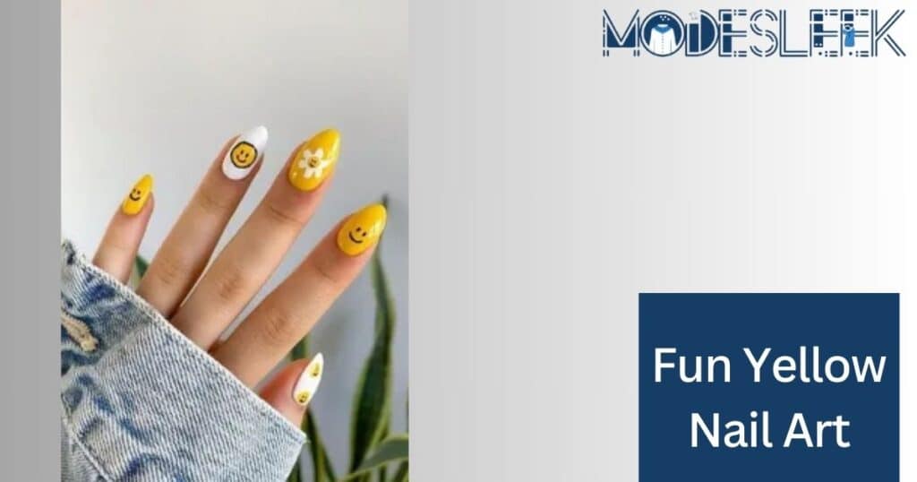 Fun Yellow Nail Art