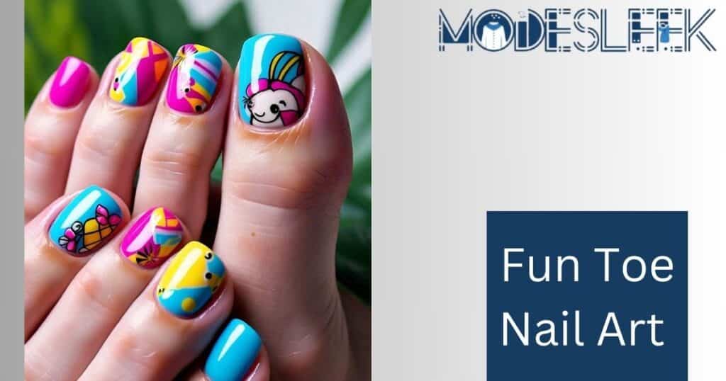 Fun toe nail art