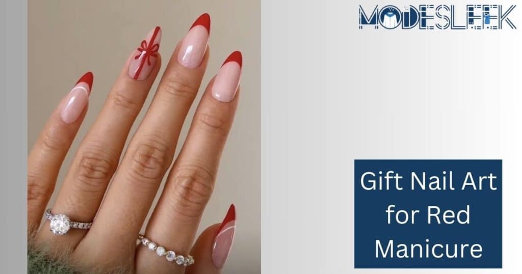 Gift Nail Art for Red Manicure