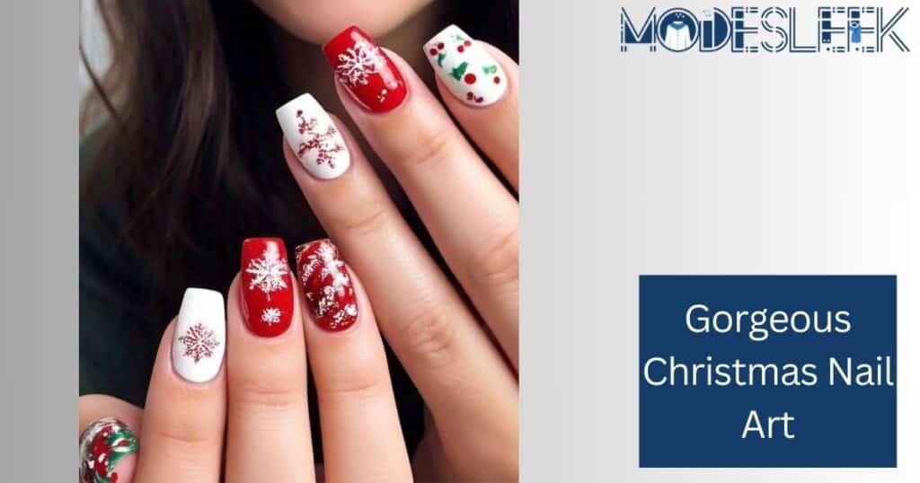 Gorgeous Christmas nail art