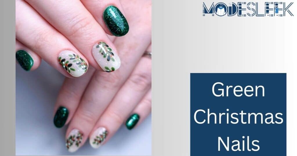 Green Christmas Nails