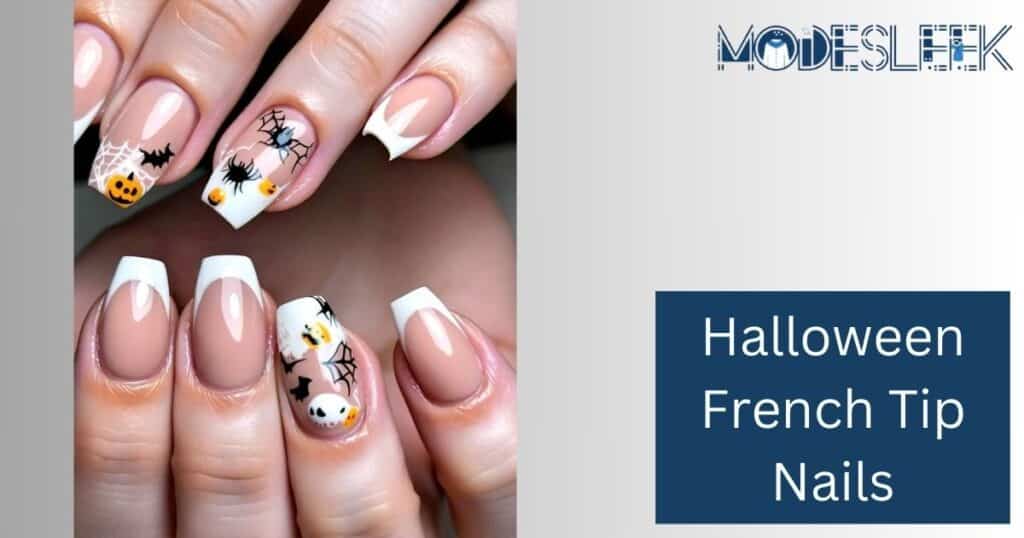 Halloween French Tip Nails