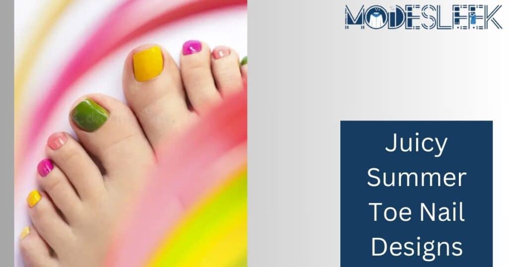 Juicy Summer Toe Nail Designs