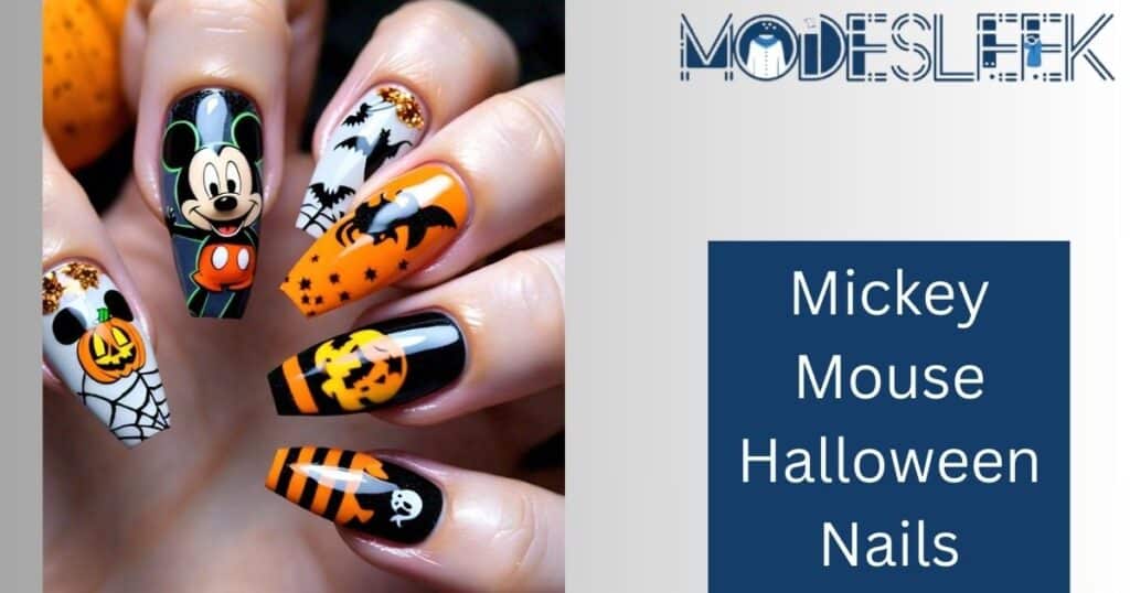 Mickey Mouse Halloween Nails