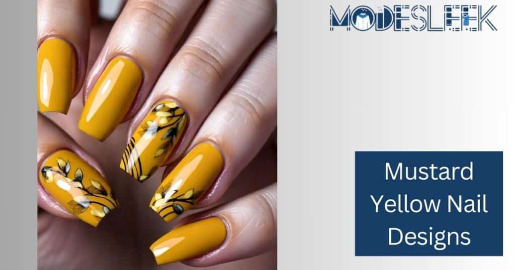 Mustard Yellow Nail Designs