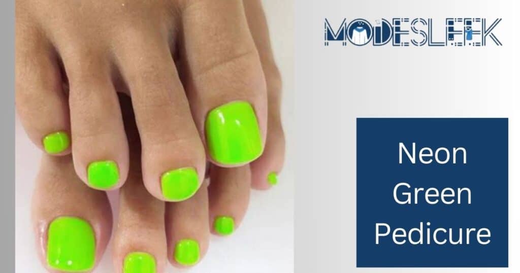 Neon Green Pedicure