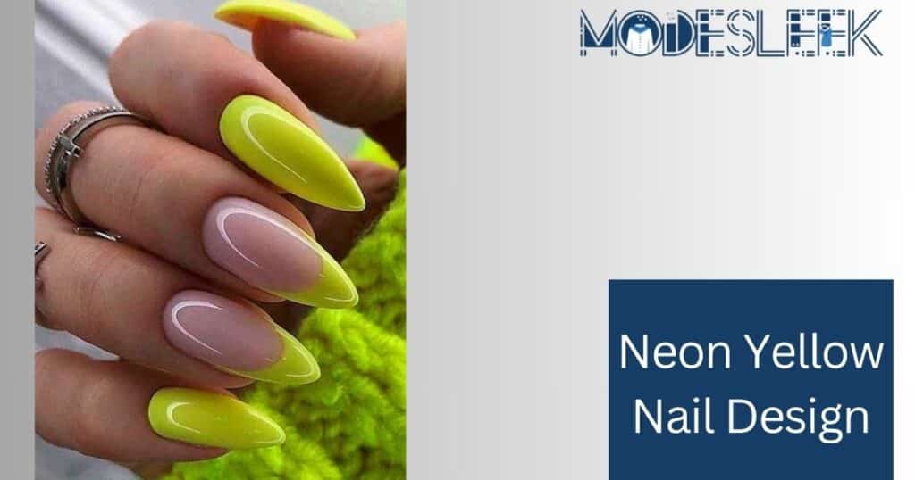 Neon Yellow Nail Design