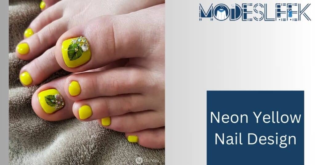 Neon Yellow Nail Design