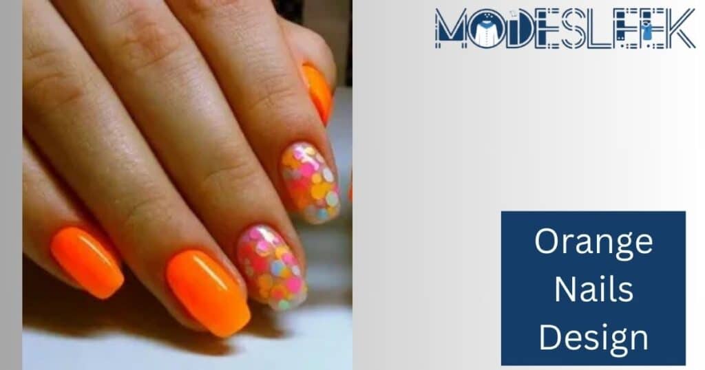 Orange Nails Design