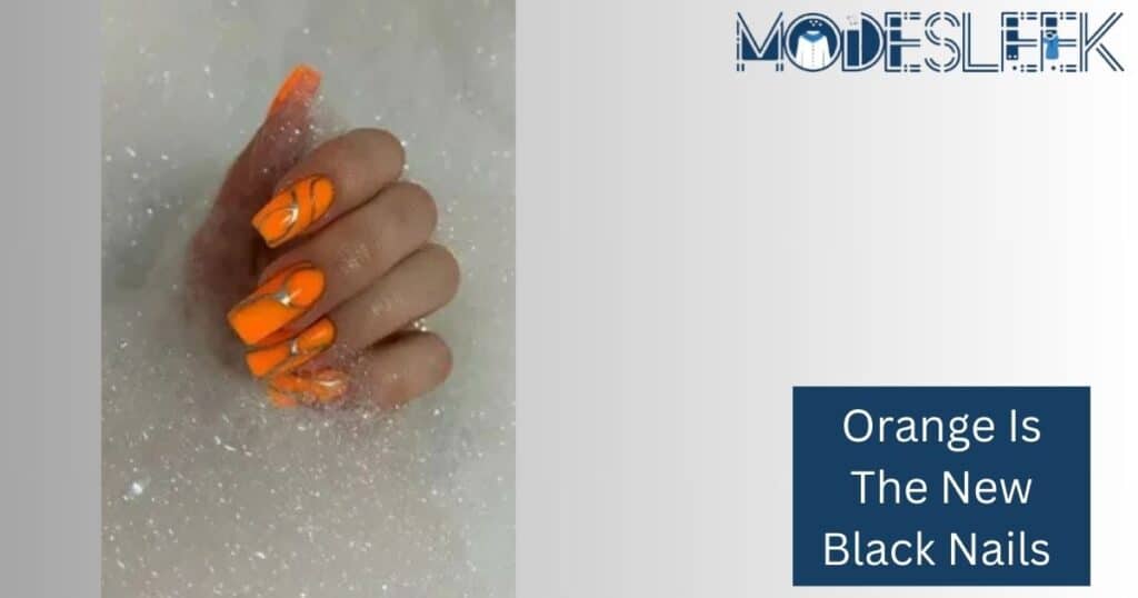 Orange is the new black nails 