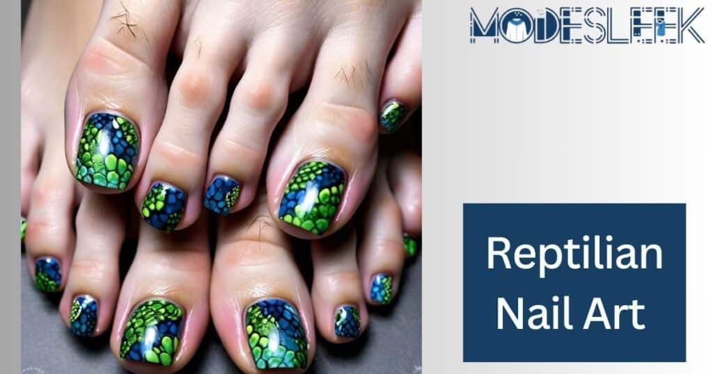 Reptilian nail art 