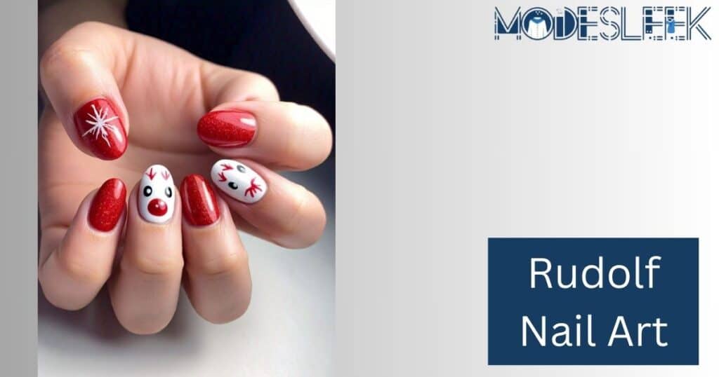 Rudolf Nail Art