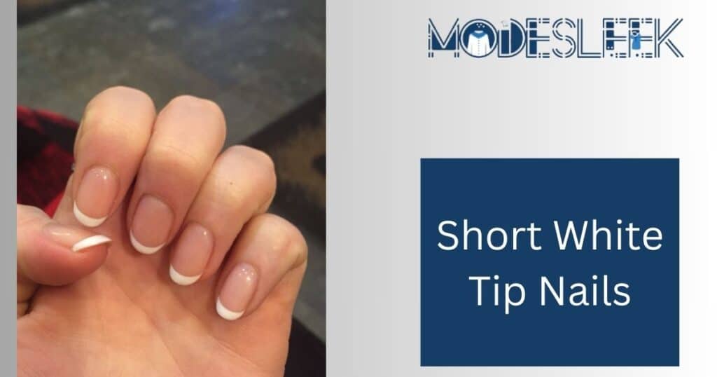 Short White Tip Nails