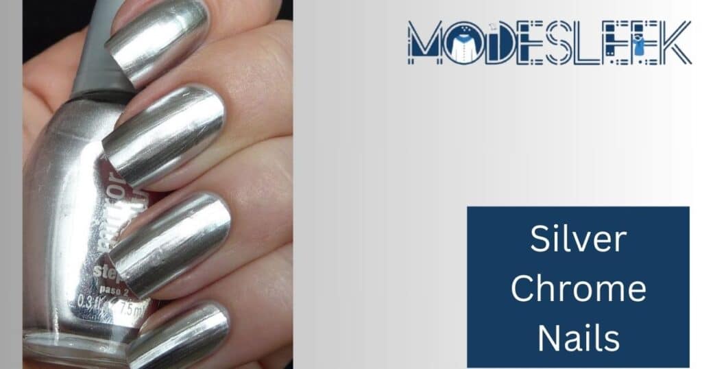 Silver Chrome Nails