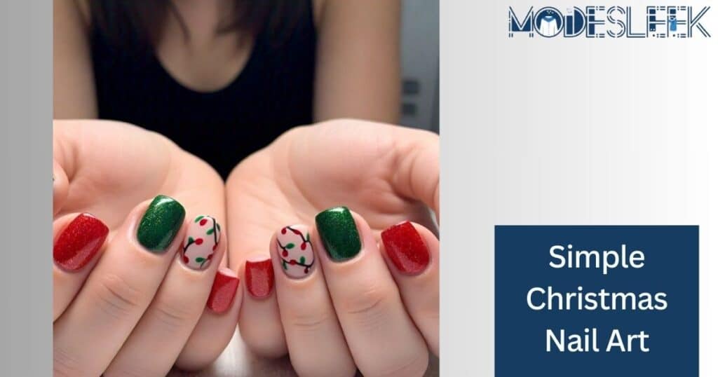 Simple Christmas Nail Art