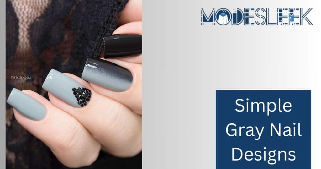 Simple Gray Nail Designs