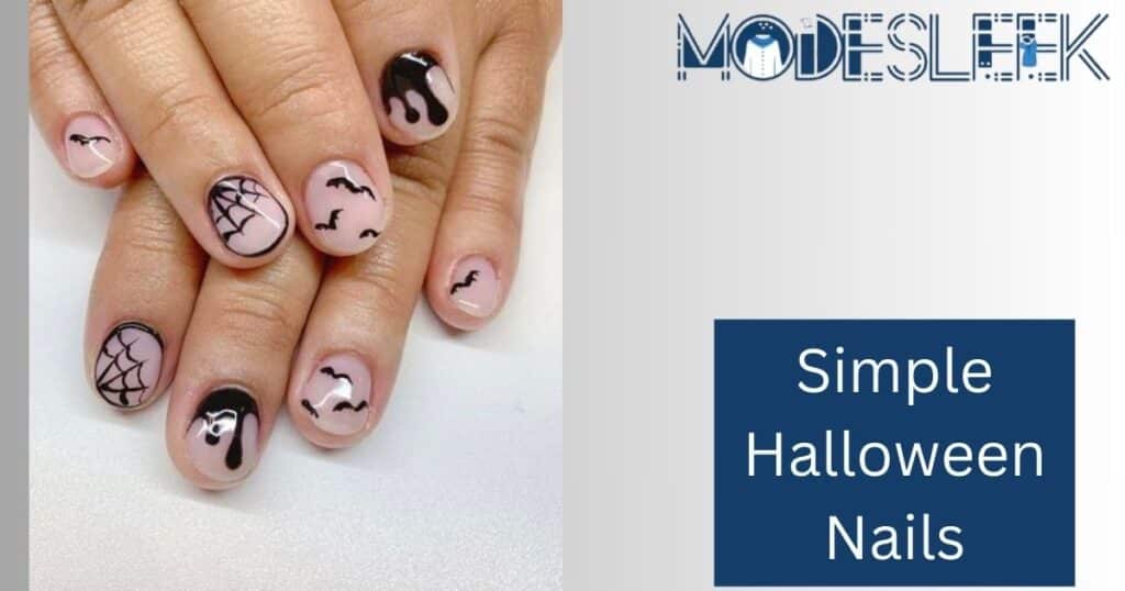 Simple Halloween Nails