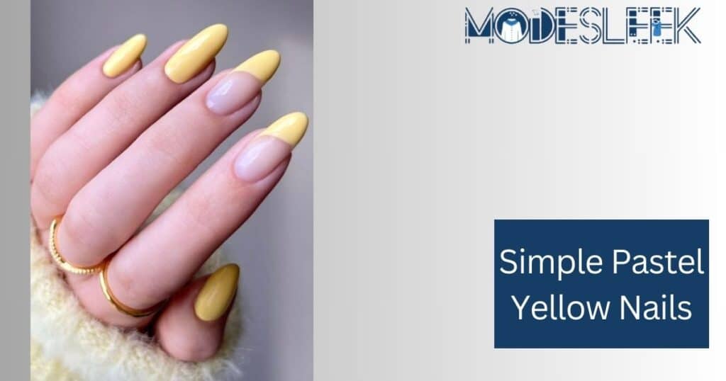 Simple Pastel Yellow Nails