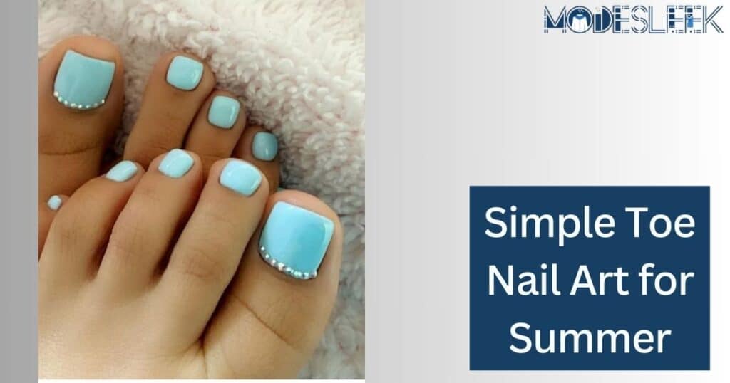 Simple Toe Nail Art for Summer