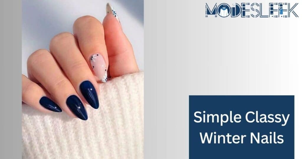 Simple classy winter nails