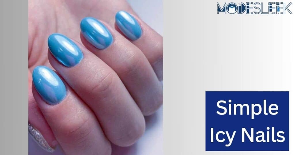 Simple icy nails