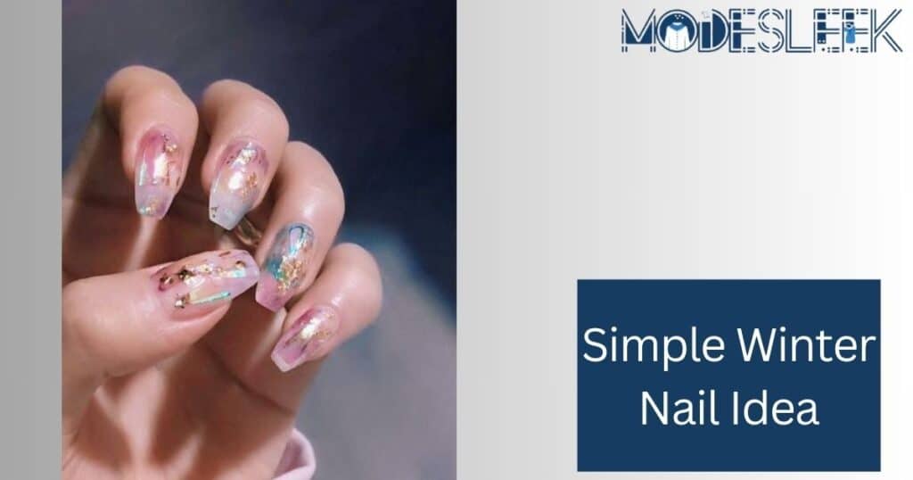 Simple winter nail idea