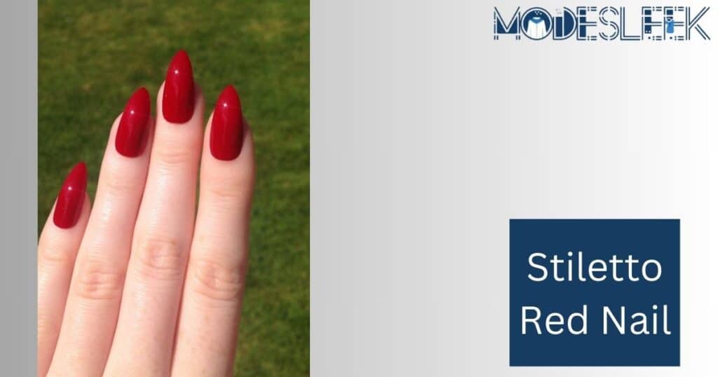 Stiletto Red Nail