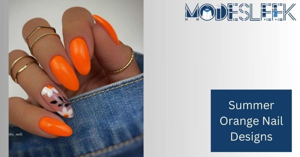 Summer Orange Nail Designs