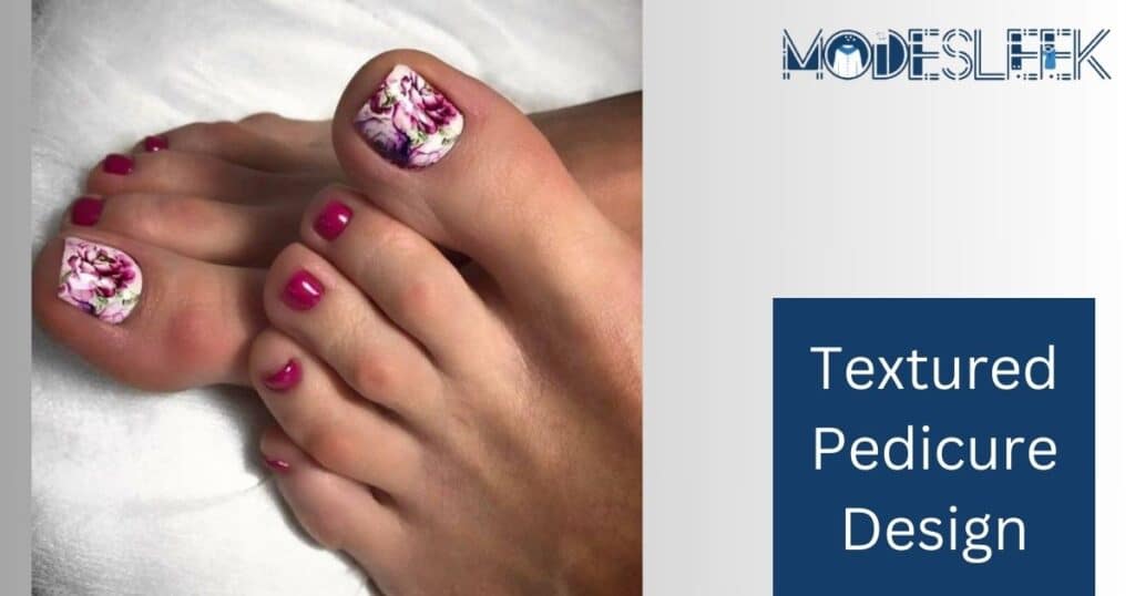 Textured Pedicure Design