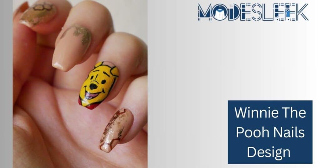 Winnie the Pooh nails design