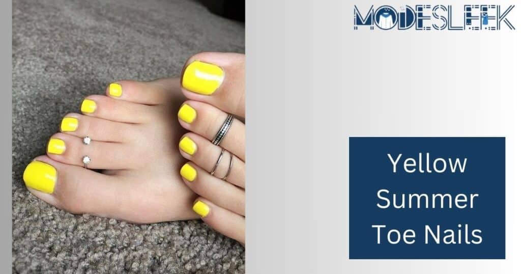 Yellow Summer Toe Nails